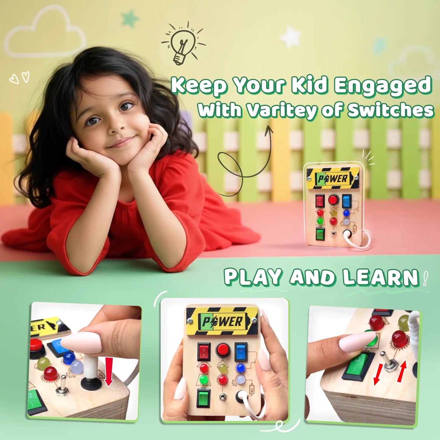 Glowing Pad Montessori Busy Board